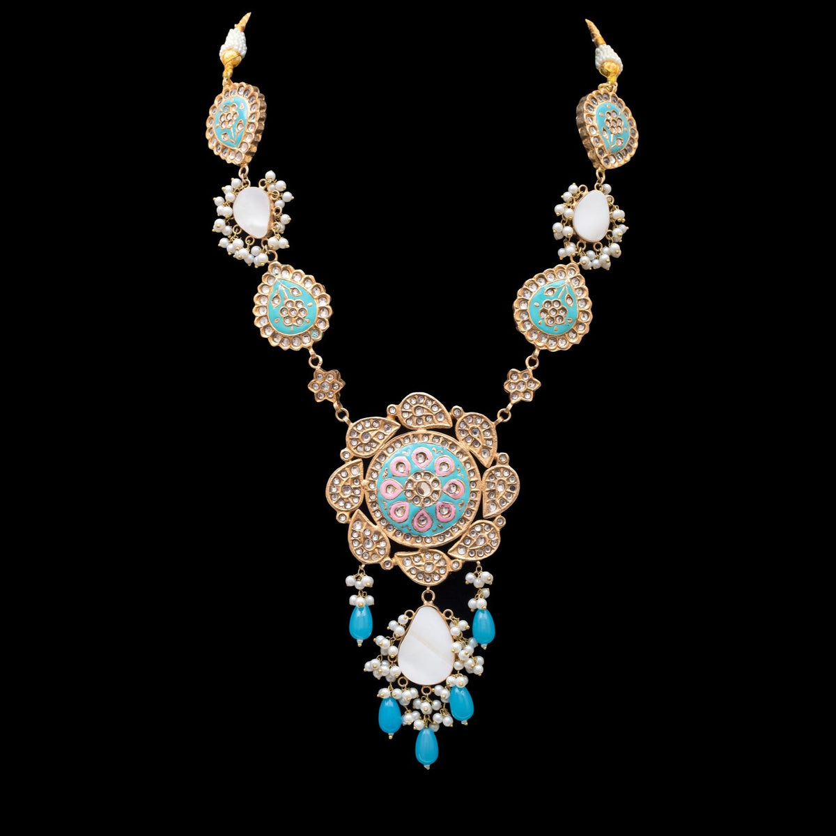 Kundan Meena Necklace