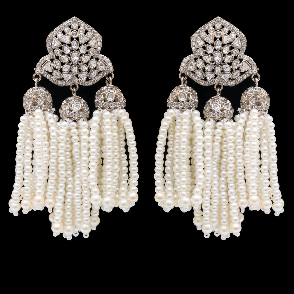 White Pearl Danglers
