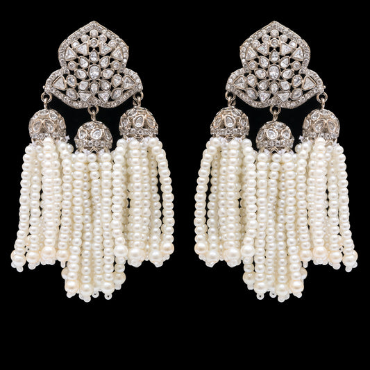 White Pearl Danglers