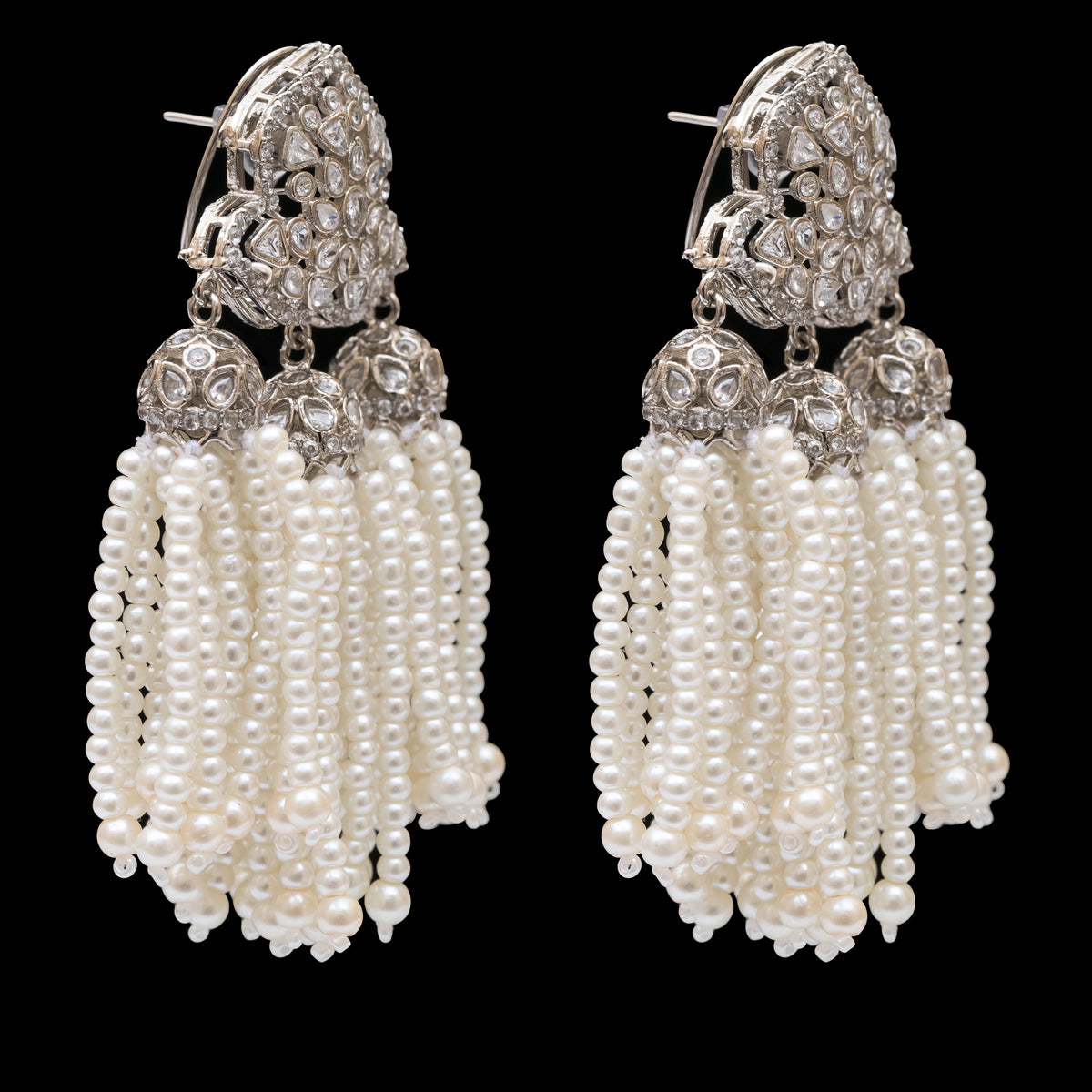 White Pearl Danglers