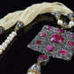 Multi Stone Tassel Necklace