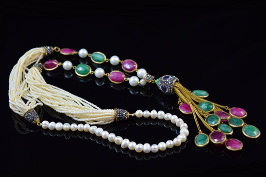 Rainbow Tassel Necklace