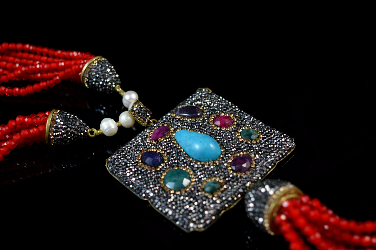 Red Multi Necklace