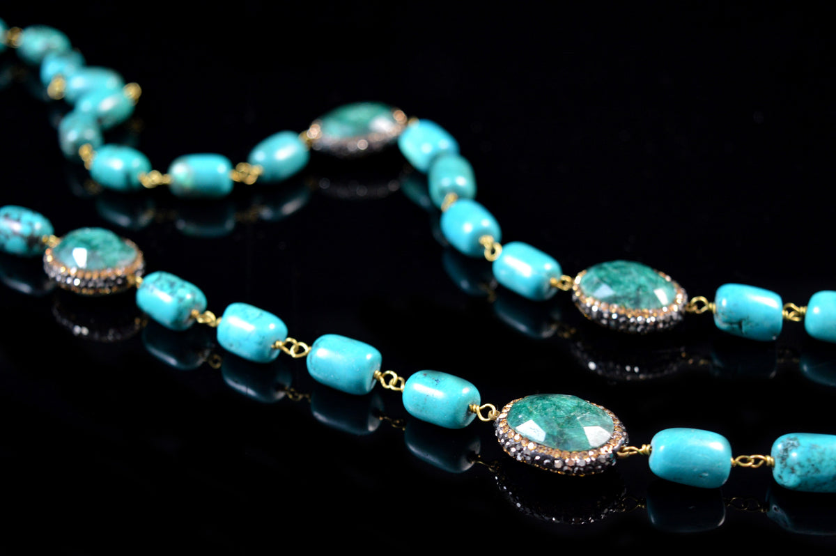 Feroza Bead Necklace