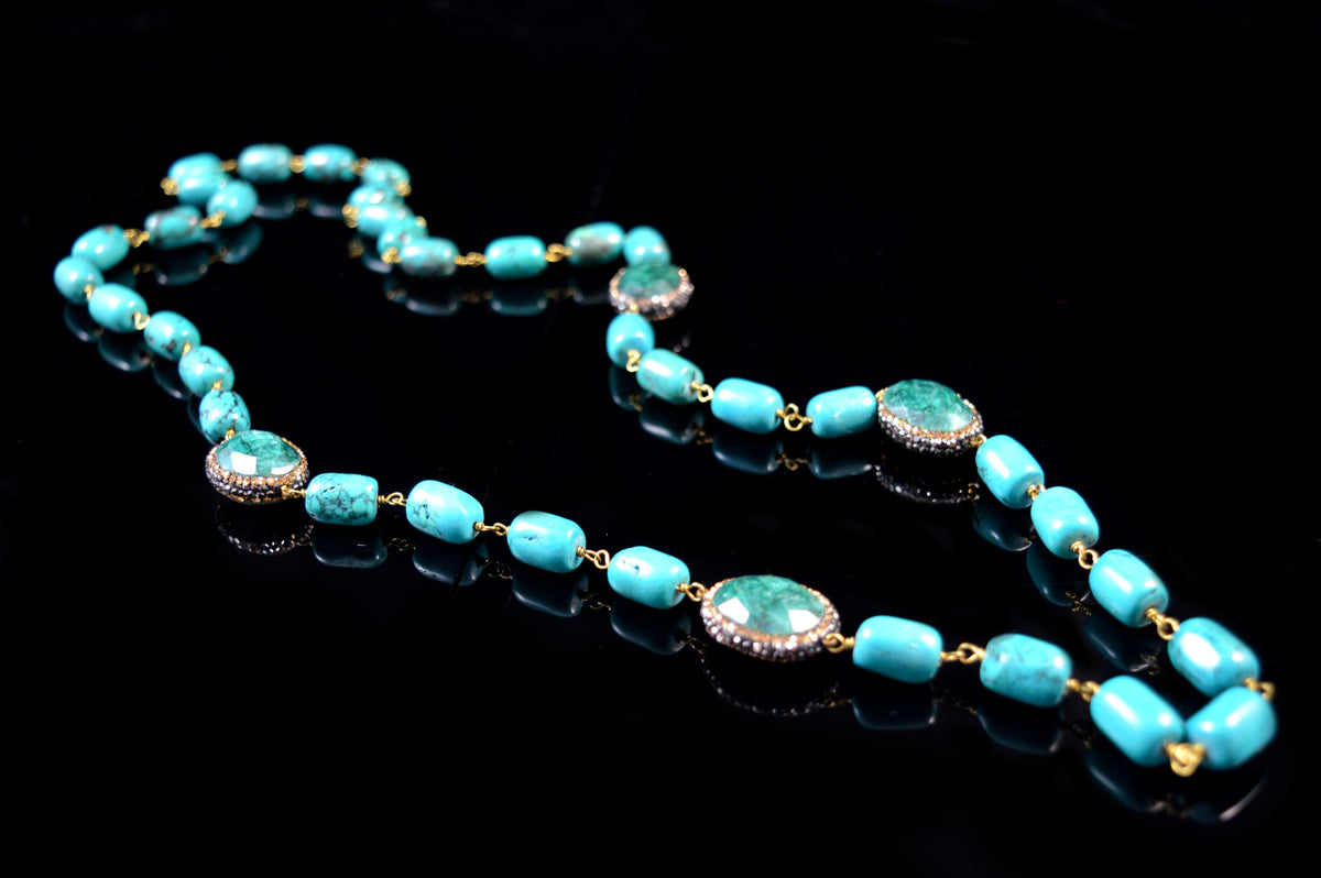 Feroza Bead Necklace