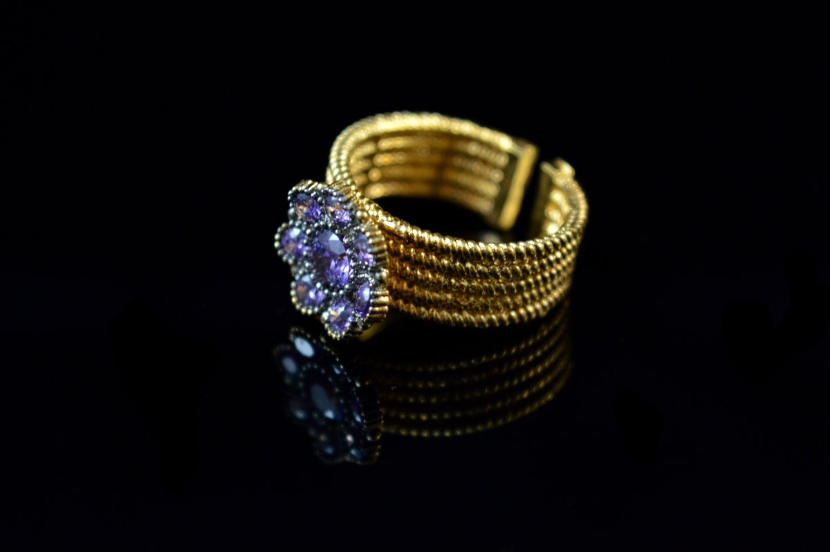 Floral Gold Band