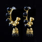 Black Pearls Hoops