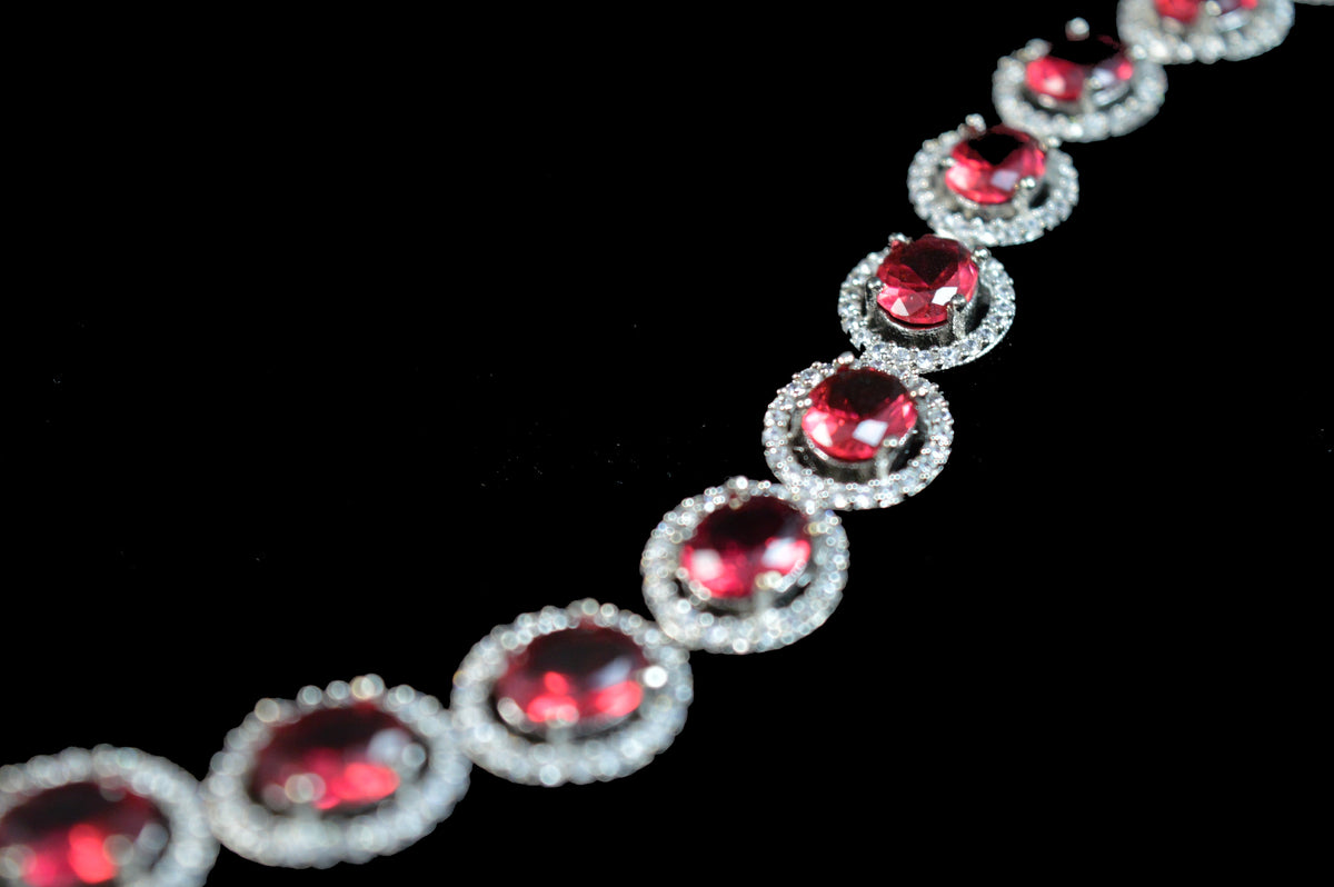 American diamond red bracelet
