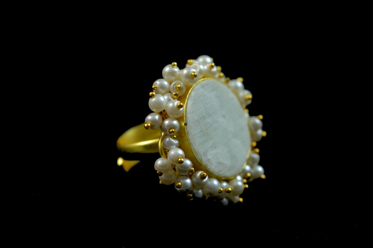 Pearl Natural Stone Ring 
