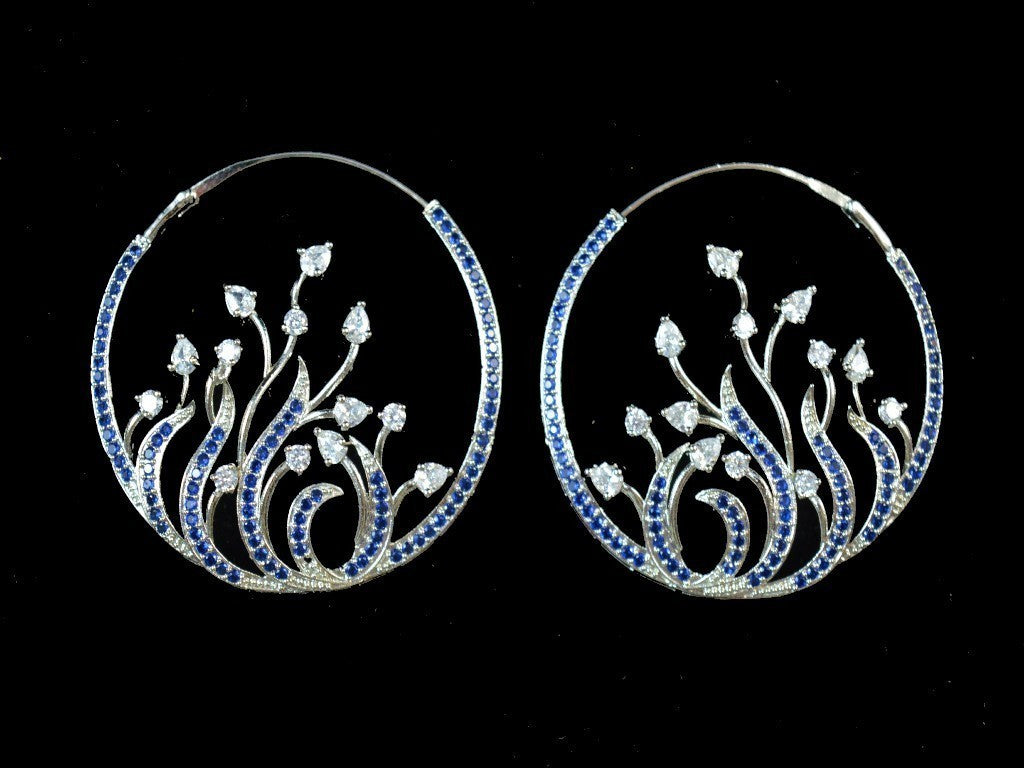 Sapphire Hoops | American Diamonds